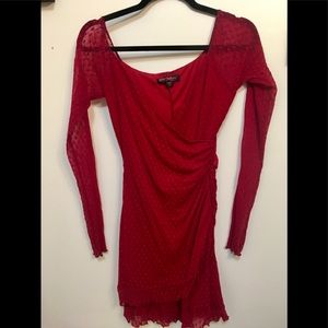 Betsey Johnson Red Lace Dress